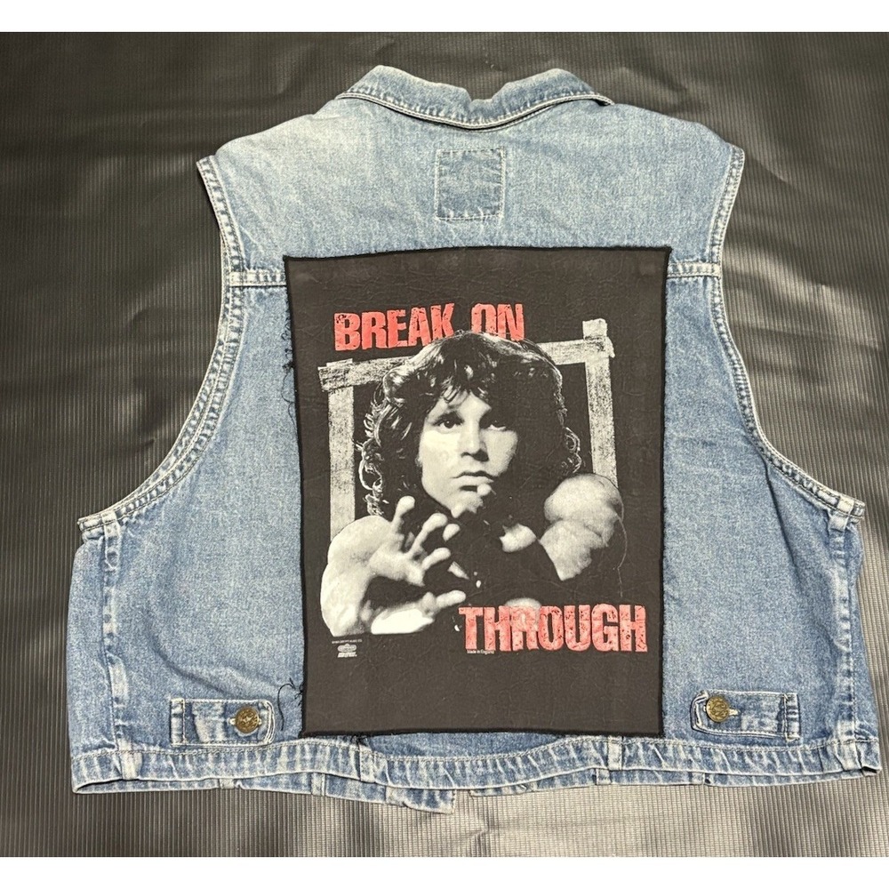 Vintage 1993 THE DOORS Winterland Music Band Patch On Denim Vest Jim Morrison